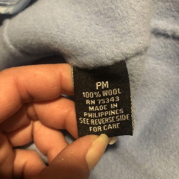 Alexandra Bartlett Women's 100% Wool Button Blazer Coat Jacket blue petites PM - Picture 11 of 16